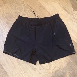 Lululemon Men's Black Lined Running Shorts - XL